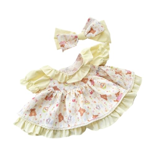 Amagogo Mode Puppen Kleid Anzug Kuscheltiere Puppe Kleidung mit Kopfbow Mädchen Puppe Kostüm Zubehör für 14,96 Zoll''Puppen von Amagogo