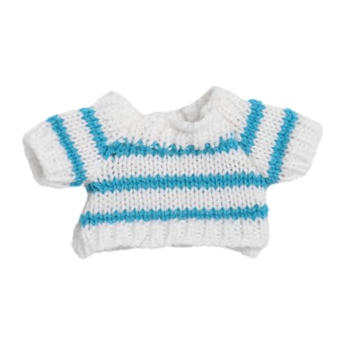 Amagogo Modepuppen Gestreifter Pullover Outfits Accessoires, handgefertigtes Kleidungskostüm für 15-17cm Mädchenpuppen Neujahrsgeschenke von Amagogo