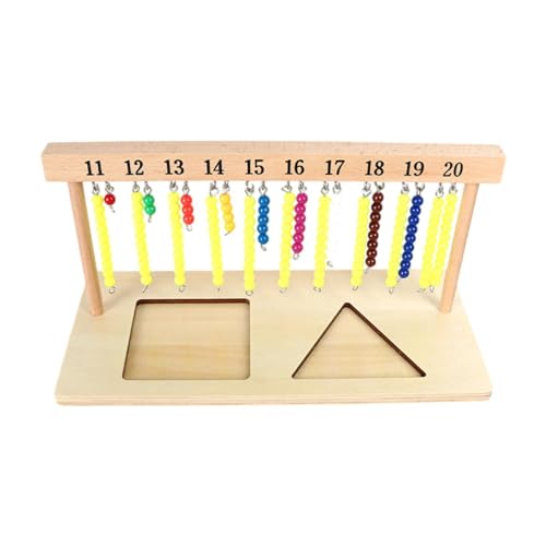 Amagogo Montessori-Aufhänger für farbige Perlentreppen, Perlenaufhänger mit Perlen, Mathematik-Mathematik-Spielzeug, tragbares Vorschullernen für Kinder, 11 bis 20 von Amagogo