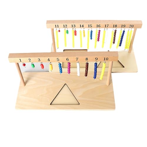 Amagogo Montessori Schachbrett-Perlen-Lehrhilfe 1-20 Zahlen-Erkenntnis-Spielzeug Vorschulerziehungsspielzeug Montessori-Mathematik für Kinder von Amagogo