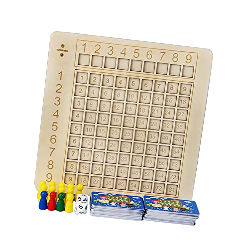 Amagogo Multiplikationsbrett Montessori Multiplikations Und Divisionsbrett Pädagogisches Mathespielzeug Tischbrettspiel für Kinder, Aufteilung von Amagogo