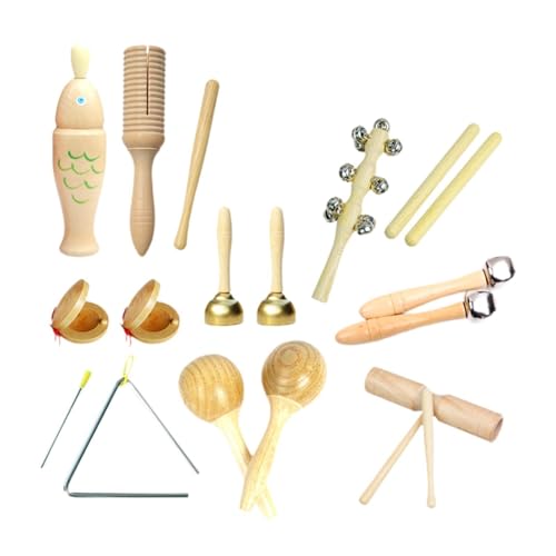 Amagogo Musikinstrumenten-Set für Kleinkinder, Schlaginstrumente aus Holz, Musikspielzeug für das frühe Lernen, Style F von Amagogo