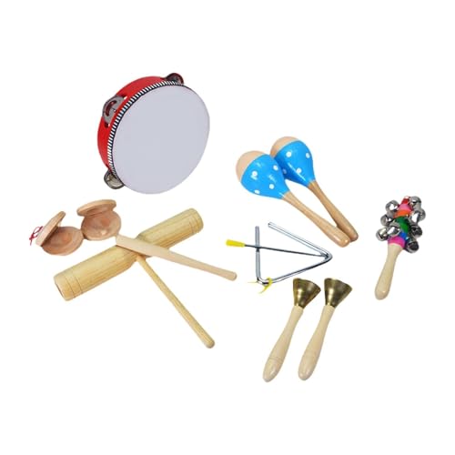 Amagogo Musikinstrumenten-Set für Kleinkinder, Schlaginstrumente aus Holz, Musikspielzeug für das frühe Lernen, Style H von Amagogo