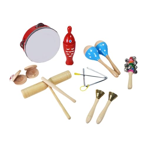 Amagogo Musikinstrumenten-Set für Kleinkinder, Schlaginstrumente aus Holz, Musikspielzeug für das frühe Lernen, Style I von Amagogo