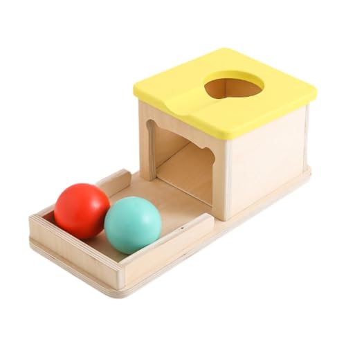 Amagogo Objekt-Permanenz-Box, frühes Lernspielzeug, tragbar, mit Bällen, Ball-Drop-Box für Babys, Jungen, Mädchen, 6–12 Monate von Amagogo