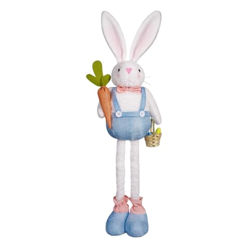 Amagogo Osterhase Plushie Puppe gefülltes Spielzeug Urlaub Dekor Dekoration Home Ornament Retractable Bein für Büroparty Hotel Schlafzimmer von Amagogo