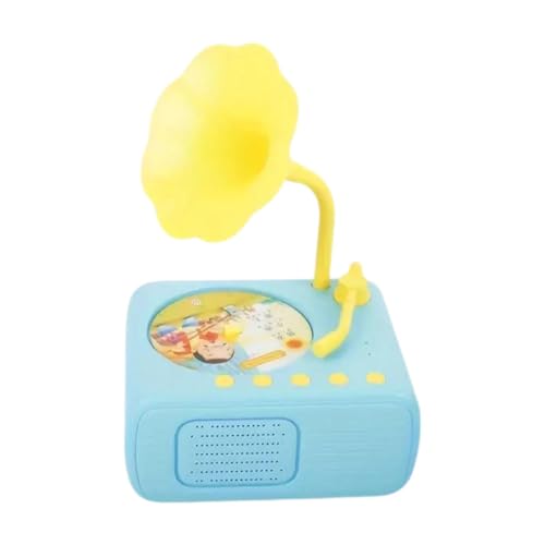 Amagogo Phonograph für Kinder, Trendy Story, Tragbares sensorisches Spielzeug für Kinder, Englische Geschichte, Blau von Amagogo