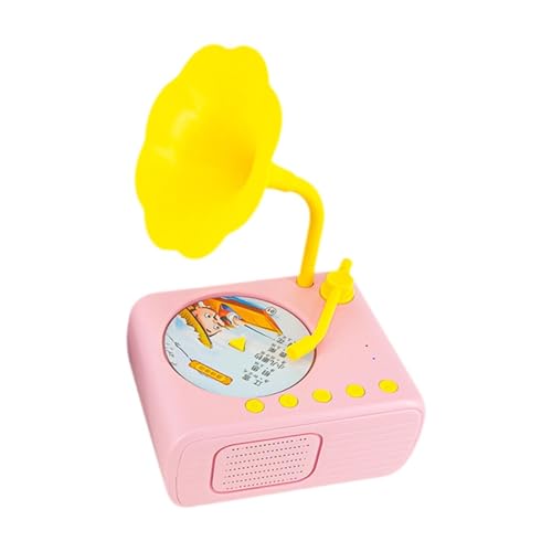 Amagogo Phonograph für Kinder, Trendy Story, Tragbares sensorisches Spielzeug für Kinder, Englische Geschichte, Rosa von Amagogo