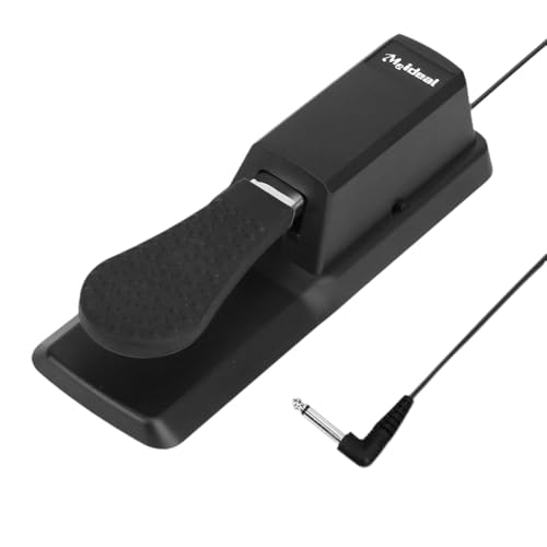 Amagogo Piano-Sustain-Pedal, MIDI-Synthesizer, professionelles elektrisches Piano-Sustain-Fußpedal, Dämpfer-Fußpedal für das Übungstraining von Amagogo