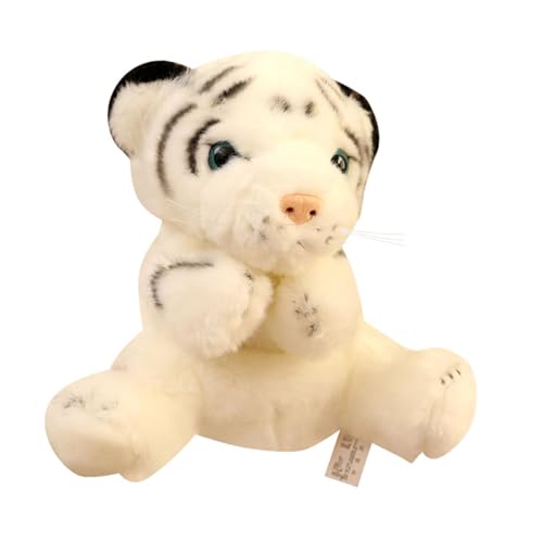 Amagogo Plüsch tierische Handpuppenkopfhandschuhe imaginativen Tiger Plüschspielzeug Tiger Interaktiver Puppenspiel für das Unterrichten von Geschenk für, Weiß von Amagogo