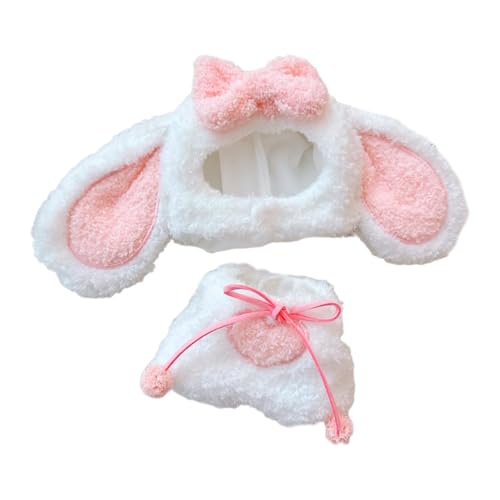 Amagogo Plüschpuppenkleidung für 15–17 cm große Puppen, Hasenkostüm-Set, weich, stylisch, Kleidung für Kuscheltiere zum Anziehen, Cartoon von Amagogo