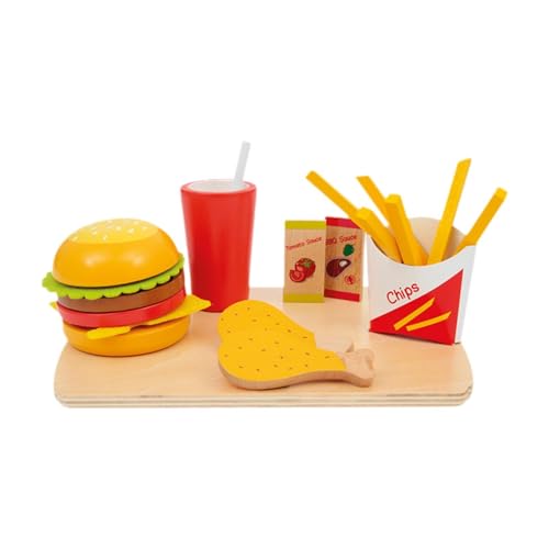 Amagogo Pretend Play Lebensmittel-Set Burger Spielset Früherziehung Realistisches Burger Stapelspielzeug für Jungen Kinder im Vorschulalter von Amagogo