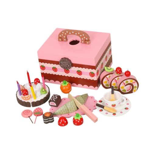 Amagogo Pretend Play Zubehör Kleinkinder Tee-Set Dessert Prinzessin Spielzeug für Alter 3 4 5 6 von Amagogo