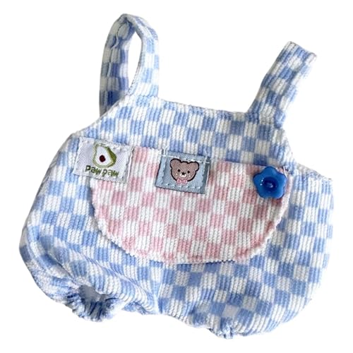 Amagogo Puppen-Overalls für Mädchen, Kostüme, DIY-Puppenspielzeug, stilvolles Plüsch-Puppenzubehör, Hosenträgerhose, Puppenkleidung für 20 cm große Puppen, Rosa von Amagogo