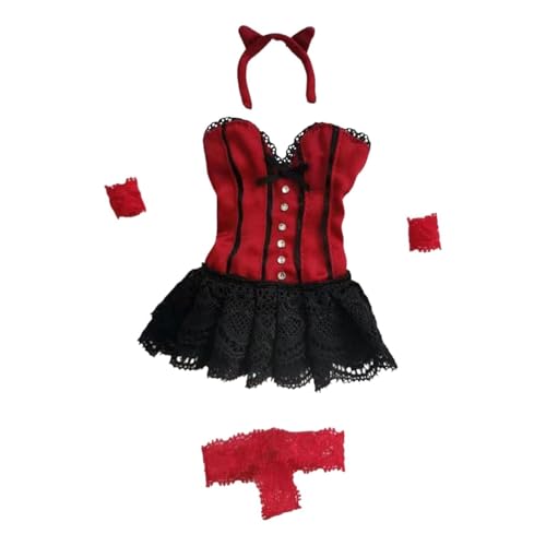 Amagogo Puppenkleid für weibliche Figuren im Maßstab 1/6, handgefertigt, Outfit, modische Actionfiguren-Kleidung, Kostüm für 12-Zoll-Actionfiguren, Zubehör von Amagogo