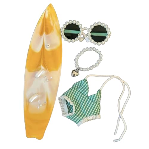 Amagogo Puppenkleidung, Mini-Badeanzug mit Punkten für 17 cm Puppen, lässiges Motto-Party-Sommerset, DIY-Geschenk, Perlenrahmen, Sonnenbrille, Halskette, GrÜn Amagogo Puppenkleidung, Mini-Badeanzug mit Punkten für 17 cm Puppen, lässiges Motto-Party-Sommerset, DIY-Geschenk, Perlenrahmen, Sonnenbrille, Halskette, GrÜn von Amagogo