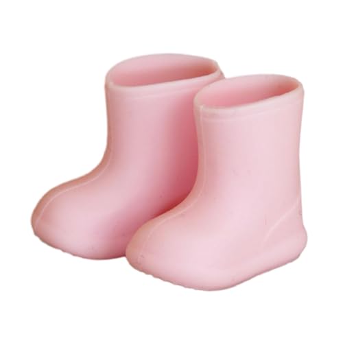 Amagogo Puppenschuhe Regenstiefel, Mini für 1/12 BJD Dolls weiche handgefertigte niedliche, robuste wasserdichte Simulation Doll Accessoires Mode, Rosa von Amagogo