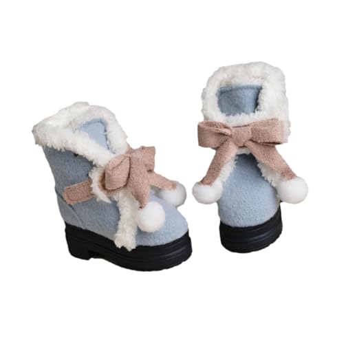 Amagogo Puppenschuhe für Damen im Maßstab 1/4, kreatives Miniatur-Kostümzubehör, Winterschuhe, zur Dekoration, zum Selbermachen, Basteln, Kindergeschenk, Blau von Amagogo