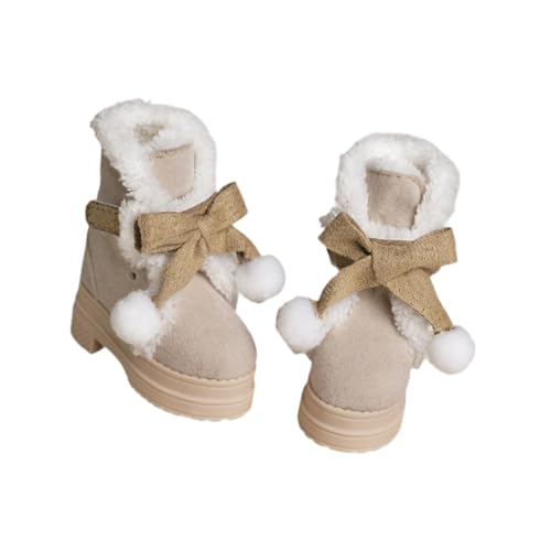 Amagogo Puppenschuhe für Damen im Maßstab 1/4, kreatives Miniatur-Kostümzubehör, Winterschuhe, zur Dekoration, zum Selbermachen, Basteln, Kindergeschenk, Khaki von Amagogo