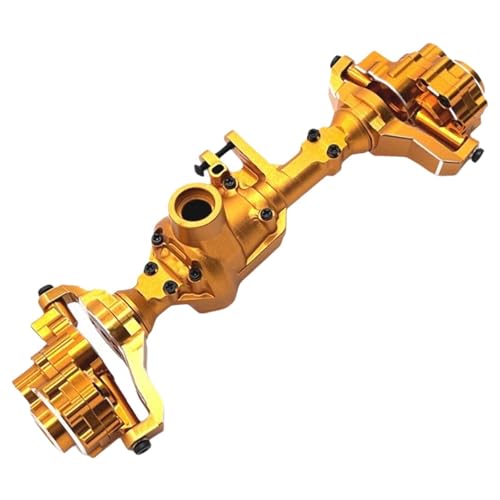 Amagogo RC Auto Achse RC Auto Zubehör Ersatz Fernbedienung Auto Teile für 1/10 RC Crawler Modifikation DIY ACCS Teile, Goldene Vorderachse von Amagogo