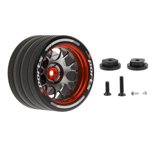 Amagogo RC Auto Handrad Metall Lenkrad Ersatz Verschleißfest Upgrade für MT4 M17 RC Fernbedienung DIY Zubehör, Rot Amagogo RC Auto Handrad Metall Lenkrad Ersatz Verschleißfest Upgrade für MT4 M17 RC Fernbedienung DIY Zubehör, Rot von Amagogo