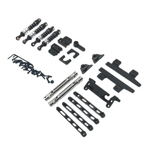 Amagogo RC-Auto-Upgrade-Ersatzteile-Kits RC-Upgrade-Ersatzstoßdämpfer RC-Zubehör aus Metall für 1/12 MN82 LC79 RC Crawler RC-Auto, Schwarz von Amagogo