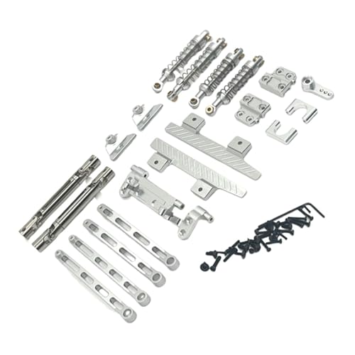 Amagogo RC-Auto-Upgrade-Ersatzteile-Kits RC-Upgrade-Ersatzstoßdämpfer RC-Zubehör aus Metall für 1/12 MN82 LC79 RC Crawler RC-Auto, Silber von Amagogo