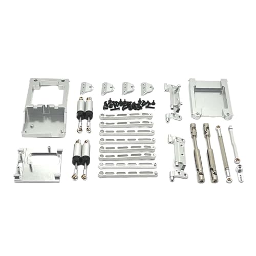 Amagogo RC-Auto-Upgrade-Ersatzteile-Kits RC-Upgrade RC-Auto-Zugstange Spurstange, Ersatz, Aluminium, RC-Zubehör für MN168 MN78 im Maßstab 1:12, Silber von Amagogo