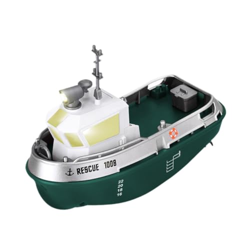 Amagogo RC-Boot für Kinder, Doppelmotor, Geschenk, wiederaufladbar, vorwärts und rückwärts, ferngesteuertes Boot, Badewannen-Spielzeugboote für Kinder, GrÜn von Amagogo