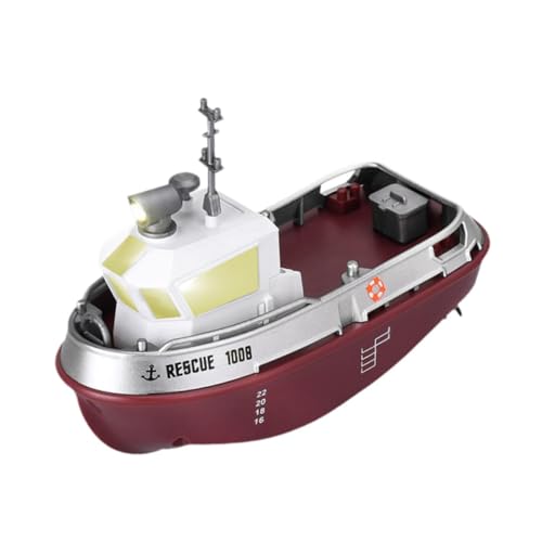 Amagogo RC-Boot für Kinder, Doppelmotor, Geschenk, wiederaufladbar, vorwärts und rückwärts, ferngesteuertes Boot, Badewannen-Spielzeugboote für Kinder, Rot von Amagogo