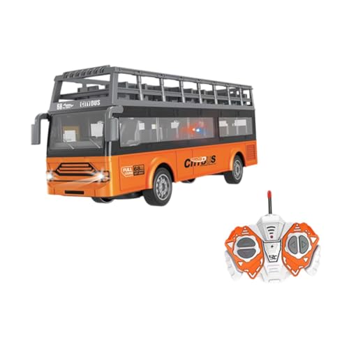 Amagogo RC Bus RC Modellauto Spielzeug 1:30 mit realistischen Lichtern und Gummireifen Kinder Geschenk Elektrischer RC Stadtbus Ferngesteuerter Bus, Doubledecker Bus B von Amagogo