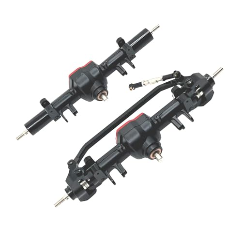 Amagogo RC-Car-Upgrade-Teile, Nachrüstzubehör, Vorder- und Hinterachsbaugruppe, modifiziert für MN128 MN86 MN86S 1/12 RC-Car, Schwarz von Amagogo