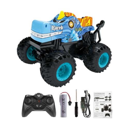 Amagogo RC Ferngesteuertes Auto, 360° Drehbar, mit Lichtern Und Musik, Geländewagen Spielzeug für Kinder Im Alter von 6–13 Jahren, Blau von Amagogo