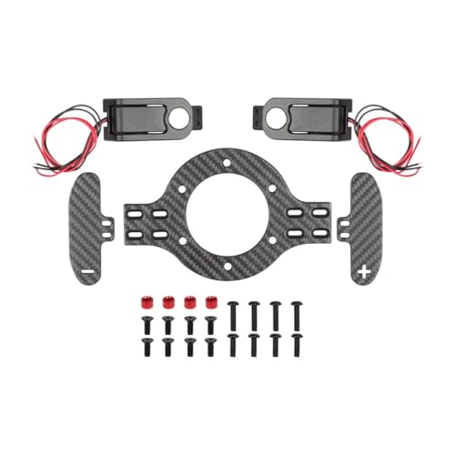 Amagogo RC -Spielsimulation Lenkradschichtschaltpaddel Ersatzteil Ersatzmetall für 923, Dunkelgrau mit Reittier von Amagogo
