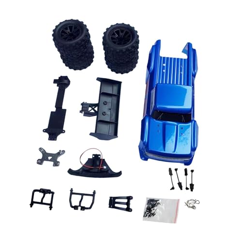 Amagogo RC Truck Auto-Karosserie mit Rädern, Ersatz-DIY-Zubehör für die hintere Stoßdämpferhalterung für Wltoys 1:14 RC Crawler, Ersatzteil von Amagogo