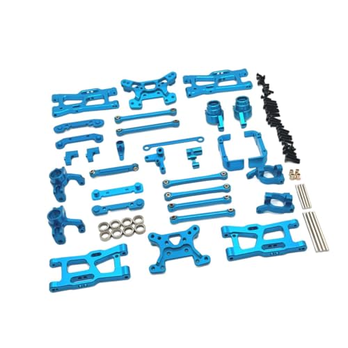 Amagogo RC Vorderer Hinterarm Lenkbecher Verbindungsstange RC Modellfahrzeugteile Professionelles Upgradeteil Aluminium für 1/14 RC DIY ACCS, BLAU von Amagogo