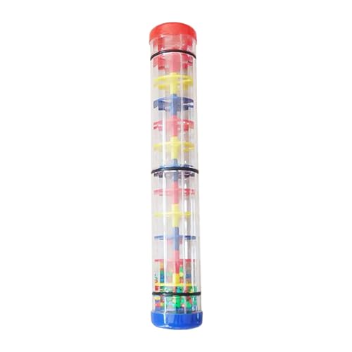 Amagogo Rainmaker Spielzeug Regen Stick Shaker Feinmotorik Musikinstrument Perlen Regen Shaker Spielzeug Baby Musikspielzeug für Jungen Mädchen, 30cm von Amagogo