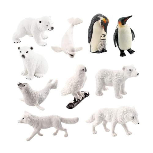 Amagogo Realistische Tiere der, Polartierfiguren, PVC-Figuren-Set, Tiere der, Spielzeug für Partygeschenke, kognitives Spielzeug, 10 Stück von Amagogo