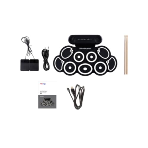 Amagogo Roll-up-Drum-Kits Elektronisches Schlagzeug Professionelles Musikinstrument, Partygeschenke -Drum-Kits Tragbares elektronisches Schlagzeug von Amagogo