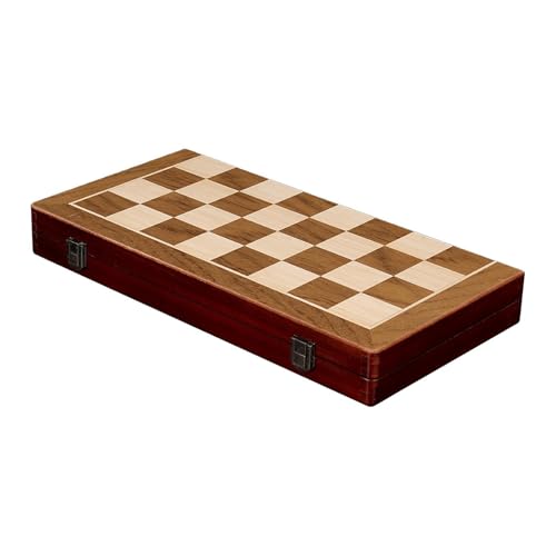 Amagogo Schach-Set aus Holz, Klappschach aus Holz, Strategie-Brettspiel, pädagogisches Schach-Dame-Brettspiel-Set für Anfänger ab 8 Jahren, 12inch von Amagogo