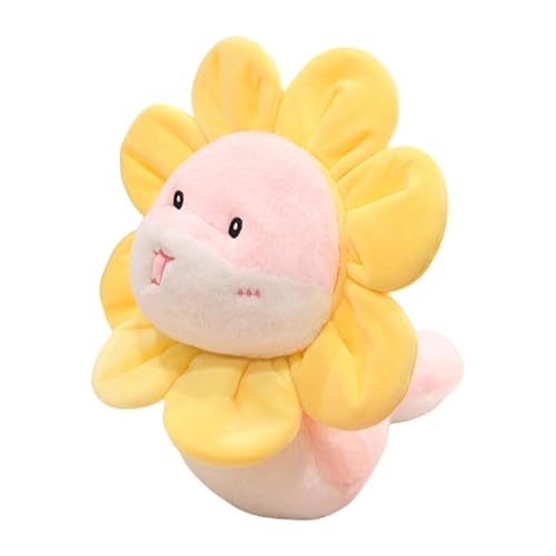 Amagogo Schlangen-Plüschtier, süßes Tierspielzeug, Frühlingsfest-Ornament, lebensechte Plüschschlange, weiches Schlangenspielzeug für Schlafzimmer, Rosa 24cm Sonnenblume von Amagogo