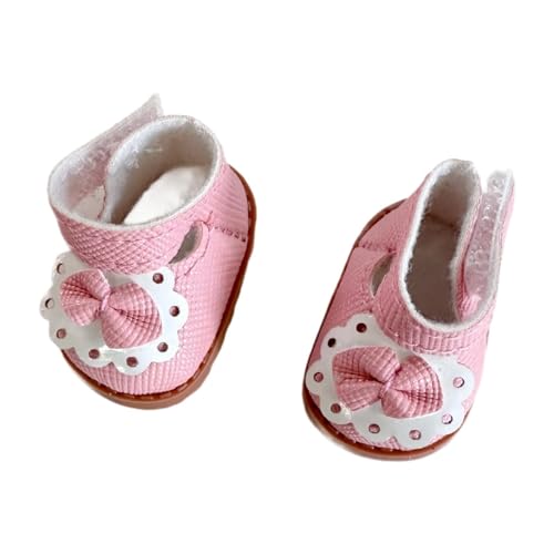 Amagogo Schuhe für Plüschfiguren, Puppenschuhe, Puppen-Anziehspielzeug, süßes Puppenzubehör für 17 cm große Puppen, Rosa von Amagogo