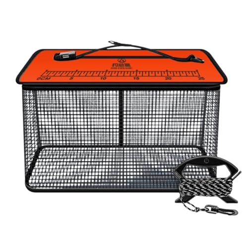 Amagogo Schwimmender Angelkorb, Fischschutztasche für gefangene lebende Fische, Ausrüstung, schnell trocknender Angel-Aufbewahrungskäfig-Eimer, Orange 34 X20cmx28cm Amagogo Schwimmender Angelkorb, Fischschutztasche für gefangene lebende Fische, Ausrüstung, schnell trocknender Angel-Aufbewahrungskäfig-Eimer, Orange 34 X20cmx28cm von Amagogo