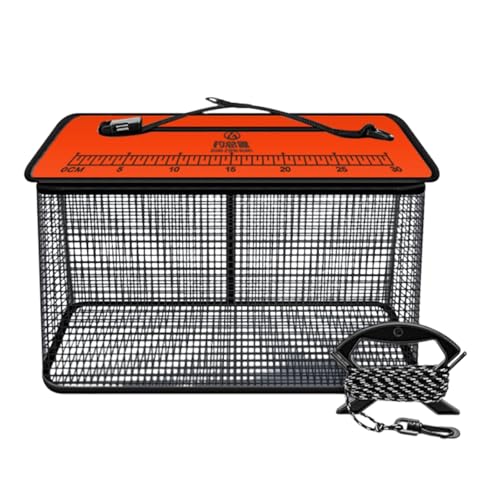 Amagogo Schwimmender Angelkorb, Fischschutztasche für gefangene lebende Fische, Ausrüstung, schnell trocknender Angel-Aufbewahrungskäfig-Eimer, Orange 39 X24cmx50cm Amagogo Schwimmender Angelkorb, Fischschutztasche für gefangene lebende Fische, Ausrüstung, schnell trocknender Angel-Aufbewahrungskäfig-Eimer, Orange 39 X24cmx50cm von Amagogo
