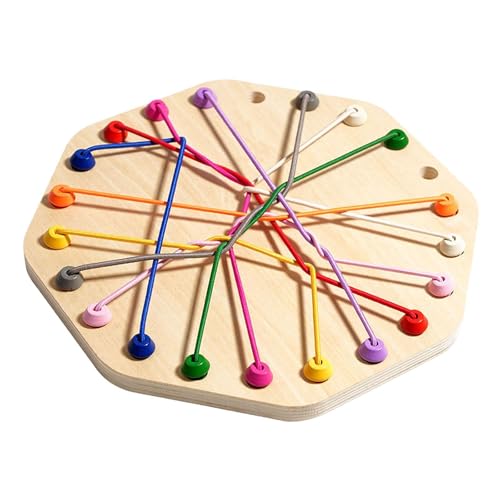 Amagogo Seil-Entwirrungsspielzeug, Seil-Puzzle-Spielzeug, Tischspiel, Intelligenzentwicklung, tragbares Brett-Rätsel für Kinder, Sechseck von Amagogo