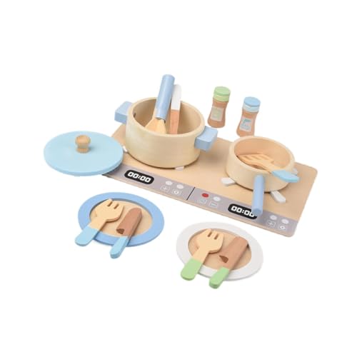 Amagogo Simulation Küche Spielzeug Kochgeschirr Utensilien Spielzeug Simulation Rolle Spielen Holz Spielzeug Kinder Pretend Spielen Party Favors Geburtstag von Amagogo