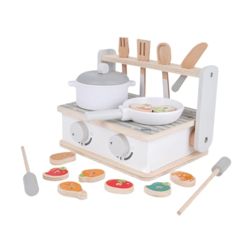 Amagogo Spielküche aus Holz, Mini-Grillküche und Grillspielzeug aus Holz, Grillspielzeug für Kinder von Amagogo