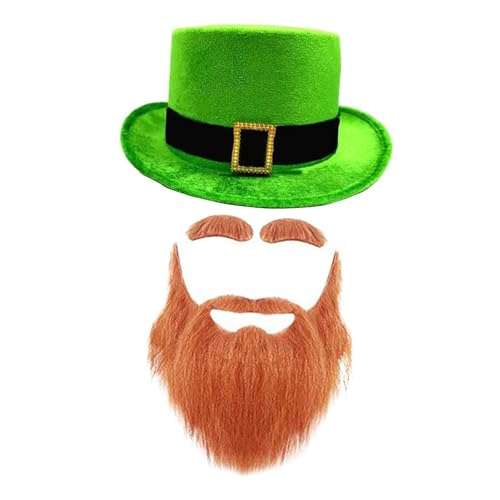 Amagogo St. Patrick's Day Hut, kreativer Kostümhut für Partys, Bühnenauftritte und Festivals, Schwarz Grün Braun von Amagogo