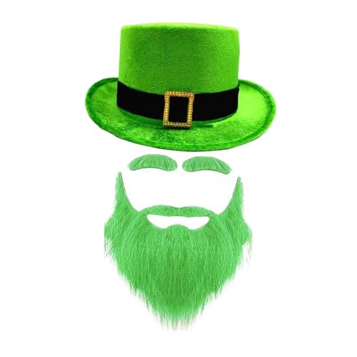 Amagogo St. Patrick's Day Hut, kreativer Kostümhut für Partys, Bühnenauftritte und Festivals, Schwarz Grün von Amagogo