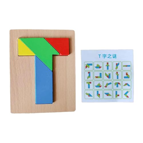 Amagogo Tangram Puzzle Geometrische Tangram Pädagogisches Spielzeug Holz Puzzle für Kinder, Style A von Amagogo